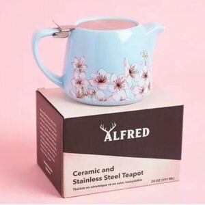 Alfred Blue and Pink Ceramic Teapot